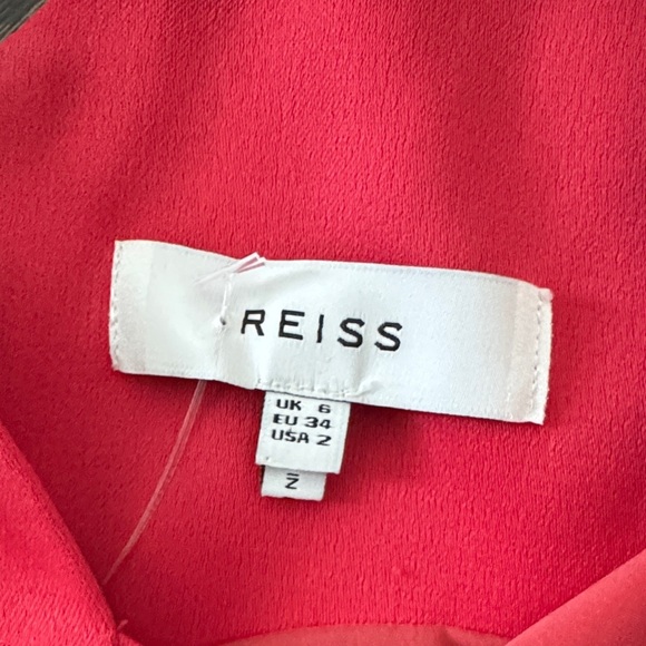 NEW REISS Aleana fitted shift dress size US 2 in red. - Picture 5 of 5